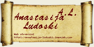 Anastasija Ludoški vizit kartica